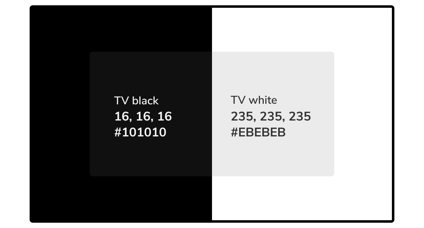 <p>Black and white values that are safe for TV use.</p>
