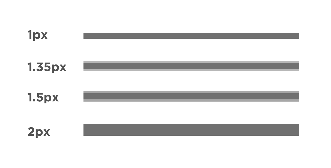 <p>Line widths divisible by one will provide a sharper image.</p>
