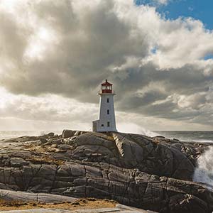 The Peggy's Cove lighthouse.