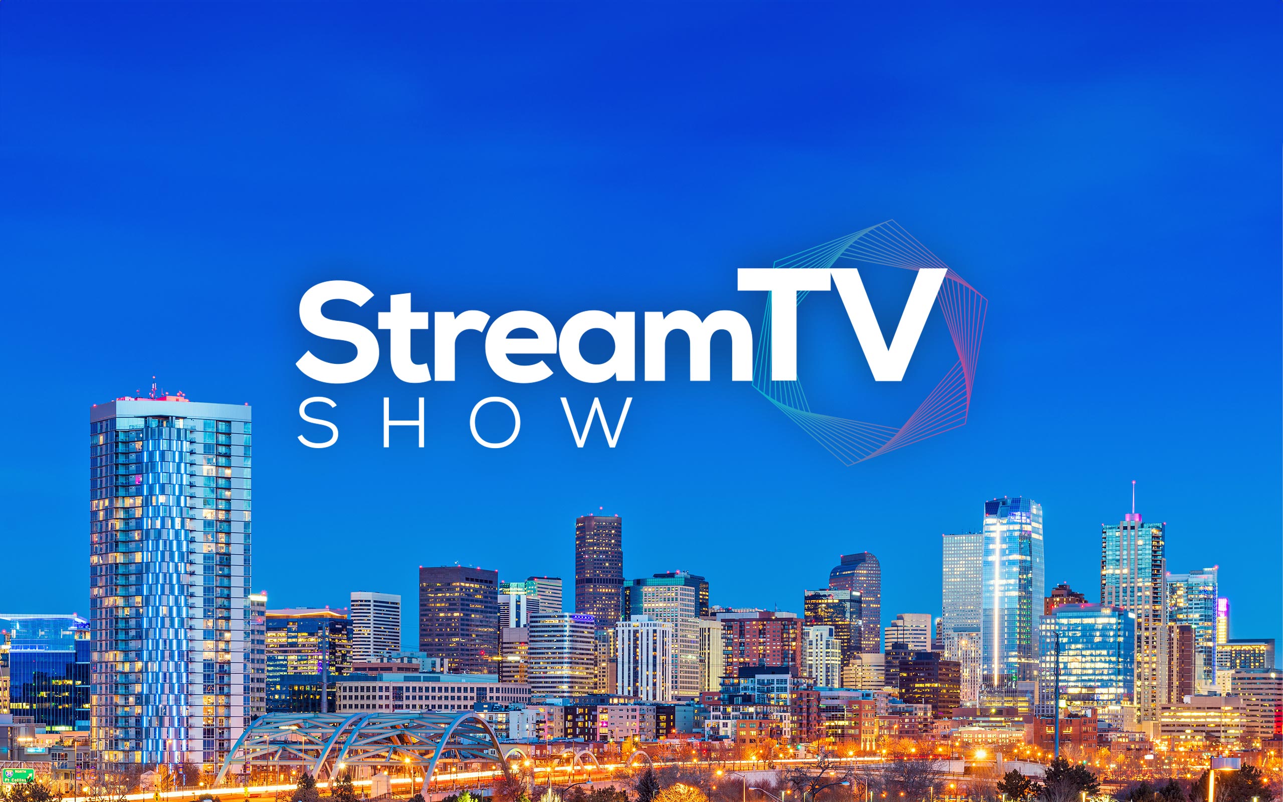 StreamTV Show logo appears above the skyline of Denver, Colorado.