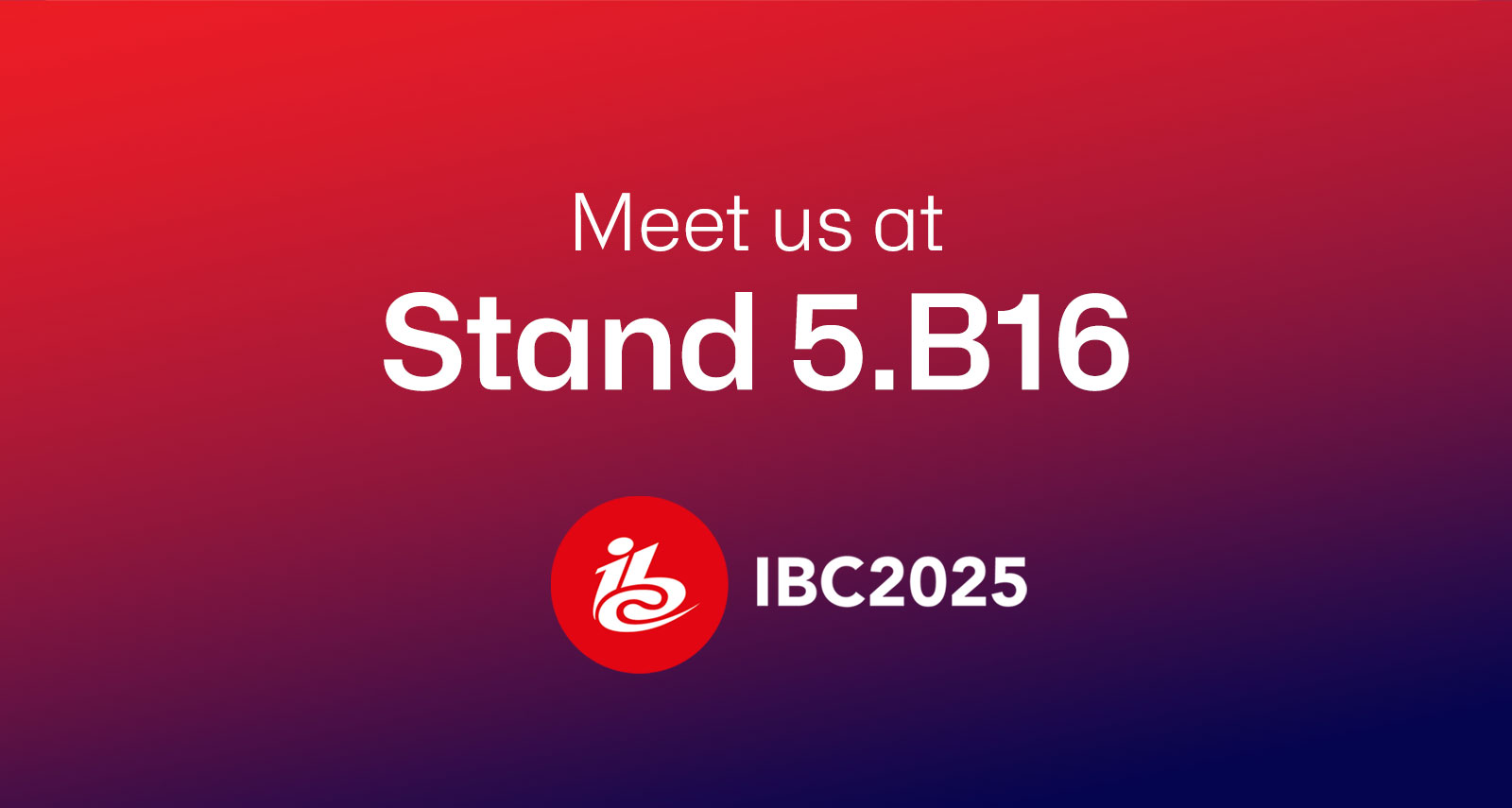 Meet REDspace at Stand 5.B16 at IBC2025.